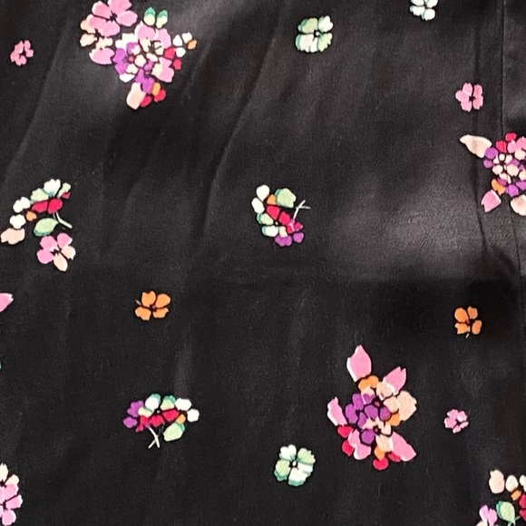 & OTHER STORIES Black Floral Print Satin Button Down Blouse Shirt Women’s Size 4 - Picture 11 of 14